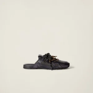 530 SL Mules – Bleached Leather & Gum Sole Black Edition