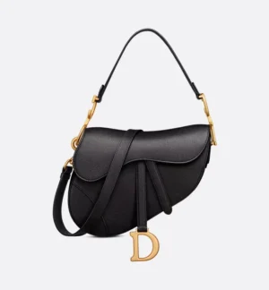 Saddle Bag with Strap - Black