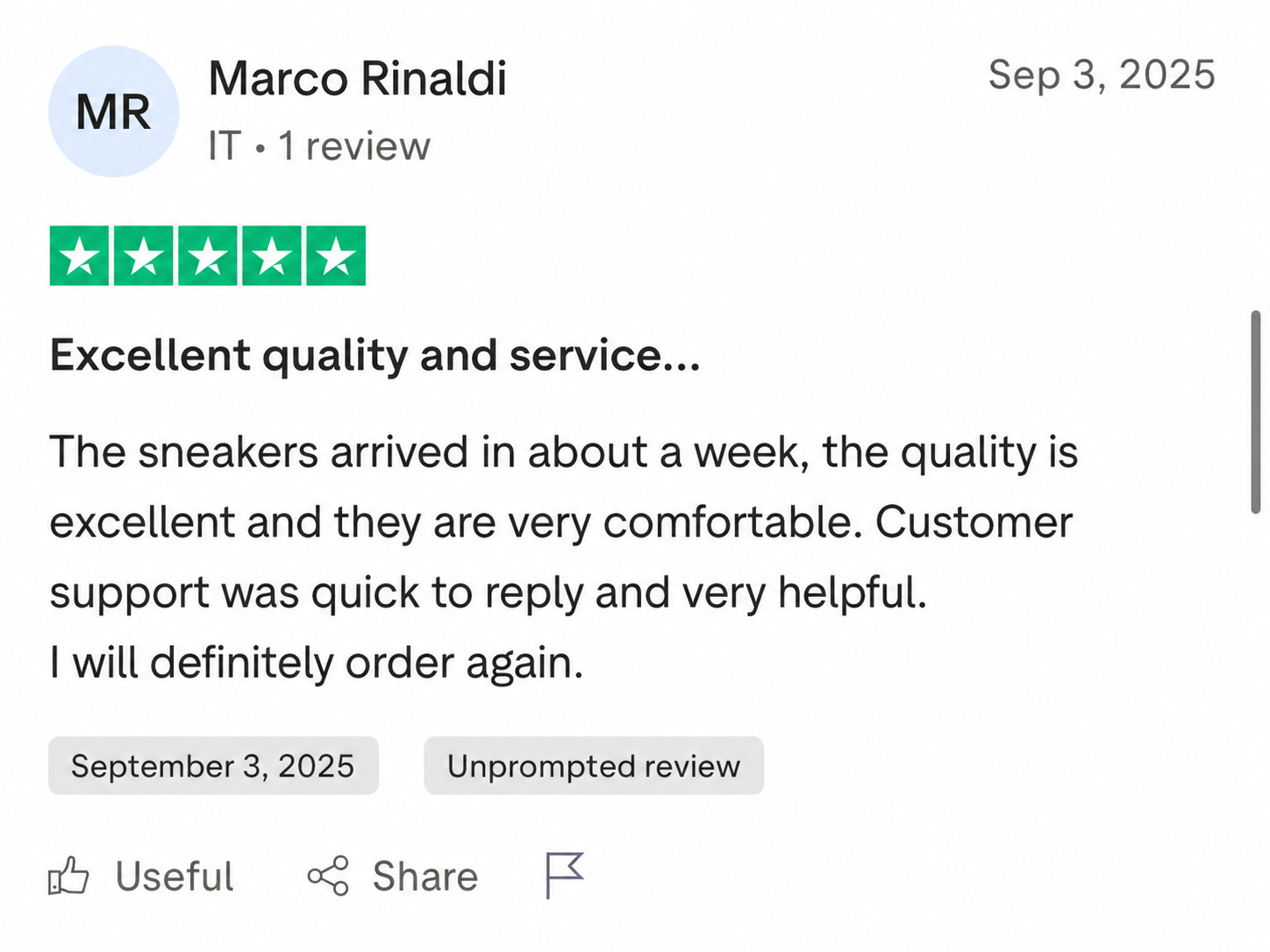Trustpilot review