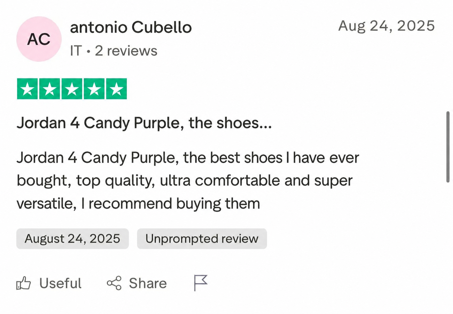 Trustpilot review